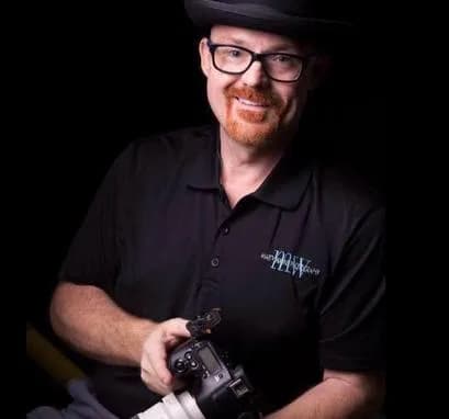 Marty Wayne in the studio with his camera