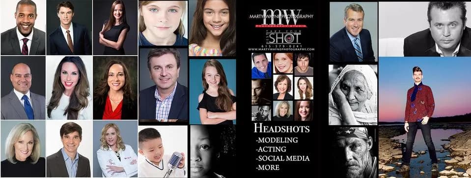 Marty Wayne headshot board: modeling, acting, social media and more